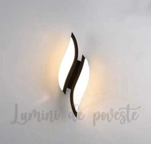 Aplica LED 8W Bound Black, LED inclus, 2 surse de iluminare, Lumina: Cald, Natural, Rece, Echivalent